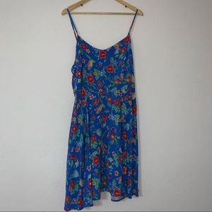Old Navy Floral Parrot Printed Sleeveless Dress.